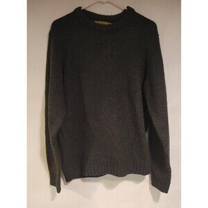 P.G. Field Mens Green Crew Neck Acrylic Pullover Sweater Jumper Size Large